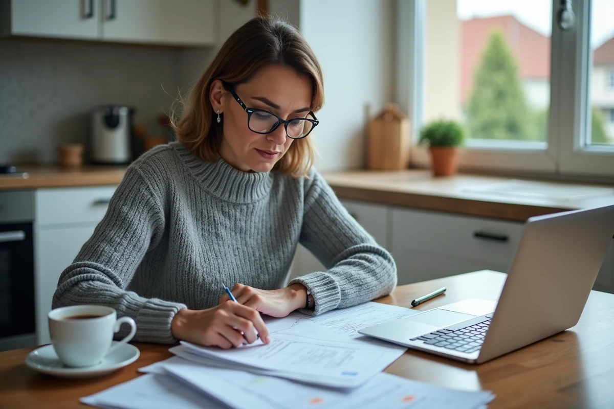 Propriétaire étudiant les démarches administratives pour la prolongation d'un investissement locatif Scellier à son domicile